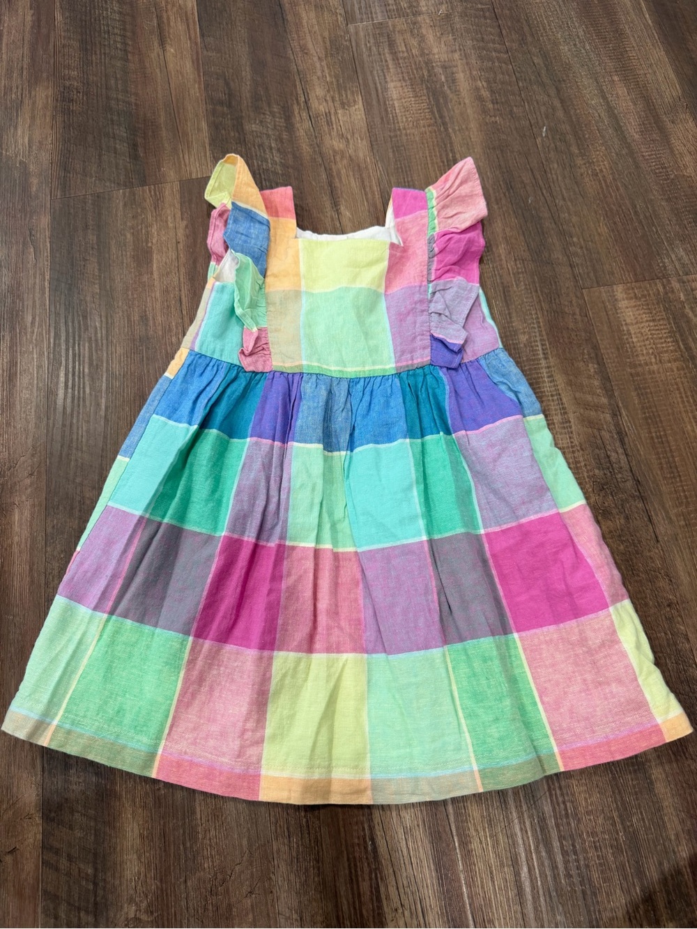 GAP Girls' Pastel Multicolor Patchwork Dress